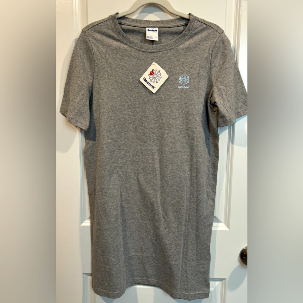 Reebok NWT Classic Gray Tee Dress S